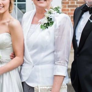 Alex Evenings formal white blouse